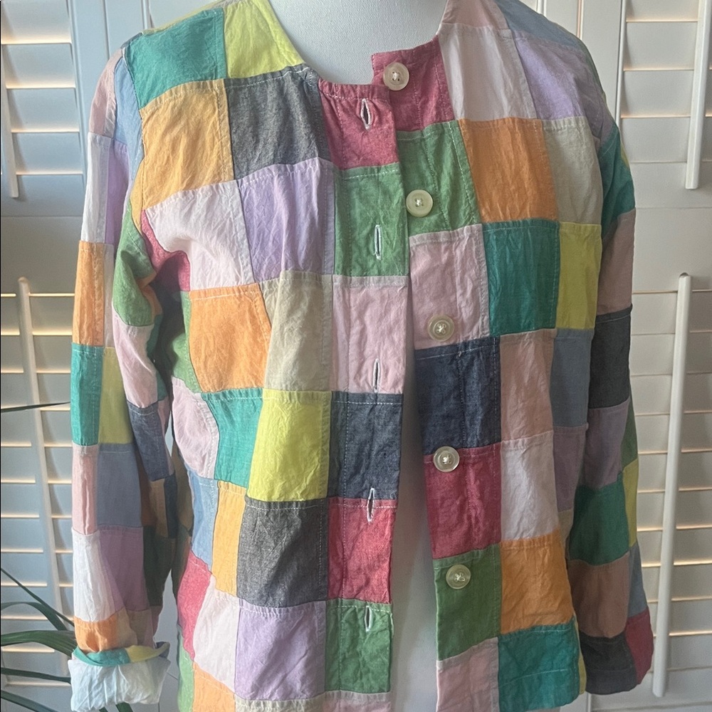 Orvis Multicolor Patchwork Women's Blazer Vintage